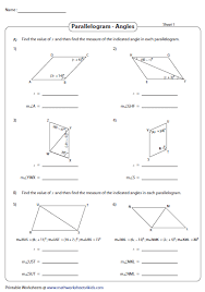 Solve X And Find The Angles Parallelogram Angles Math Algebraic Expressions