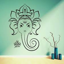Hindu God Ganesha Elephant Wall Art Decal Elephant Wall Art Ganesha Art Mandala Art Lesson