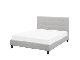 Paiement 3x sans frais ! Lit 140 X 200 Cm En Tissu Gris Clair La Rochelle Beliani Fr