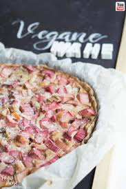 Gesunde Vegane Rhabarberwahe Frau Janik Rhabarber Wahe Rhabarberkuchen Vegan Rhabarber Gesund