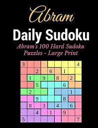 These printable sudoku puzzles range from easy to hard, including completely evil puzzles that will print these super samuari sudoku with five conjoined puzzles and you will be busy much longer sudoku is a type of logic puzzle that requires you to fill in digits on a 9x9 grid. Daily Sudoku Abram S 100 Hard Sudoku Puzzles Large Print Abram 9781520559735 Amazon Com Books