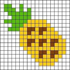 Pineapple Alpha Pattern Diy Perler Beads Perler Bead Art Perler Patterns