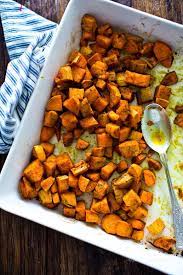 Coconut Oil Roasted Sweet Potatoes Spices Optional Healthyhappylife Com Roasted Sweet Potatoes Sweet Potato Recipes