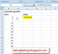 Kompilasi Excel Fungsi Stdev Pada Excel
