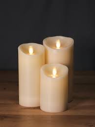 Core Luminara Ivory Pillars Luminara Real Flame
