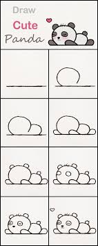 All you draw for the back ear is the tip. Lerne Wie Man Einen Niedlichen Baby Panda Schritt Fur Schritt Zeichnet Sehr Einfaches Tutorial Panda Joyeux Noel20 Dibujos Bonitos Dibujos Faciles Dibujos Sencillos