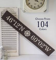 Nautical Decor Custom Coordinates Wedding Gift Housewarming Etsy Coordinates Signs Latitude Longitude Sign Nautical Decor