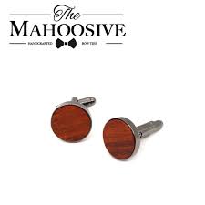 Red Rosewood Wooden Cufflinks Mahoosive