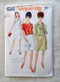 You might want to take a closer look at this. Vintage Simplicity 6349 Sewing Pattern 1960s Jackie Kennedy Onassis Suit Double Breasted Cropped Jacket Skirt Bust 32 Shift Dress Vintage Dress Patterns Fur Coat Vintage Simplicity Sewing Patterns