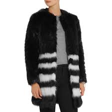 Rent Or Buy Michael Michael Kors Striped Faux Fur Coat From Mywardrobehq Com