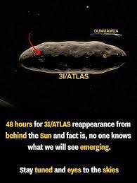 In just 48 hours, interstellar visitor 3I/ATLAS will reappear from behind the Sun. Will it still be intact, fragmented, or gone entirely? Astronomers worldwide are watching closely — this could rewrite what