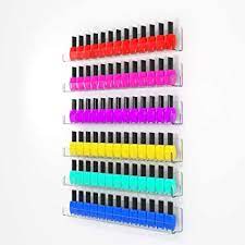 A nail polish rack is a storage solution that allows you to keep and store your nail polish bottles nicely organized. Buy 6 Pack Nail Polish Rack Wall Mounted Shelf Clear Acrylic Nail Polish Organizer Display 90 Bottles Online In Turkey B08cxqkjcr