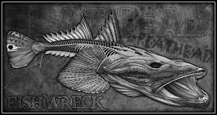 Dusky Flathead Skeleton Skull Art Fish Drawings Fish Art
