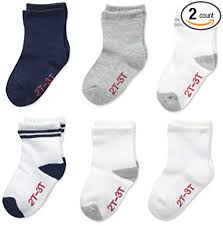 amazon com hanes toddler boys crew socks assorted 4 12 24