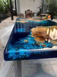 Blue River Table Top With Epoxy Inlay Senna Siamea Wood Epoxy Etsy In 2020 Resin Table Diy Resin River Table Diy Table Top