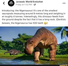 Because nigersaurus is a herbivorous dinosaur, it has a small head and a long body. Pin On Funny Human Body Memes