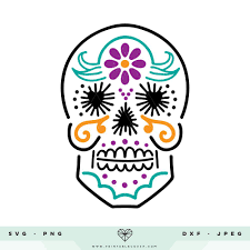 Hand Drawn Sugar Skull Svg File Printable Crush Llc