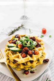 Jalapeno Cornbread Waffles With Roasted Garlic Rosemary Vegan Gluten Free Jessica In The Kitchen