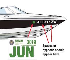 Alabama Boat Number Registration Decals Hoosierdecal
