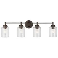 Lowe's carries an extensive selection of lights — from traditional and rustic to vintage bathroom lighting and more. Kichler Winslow 4 Light Bronze Transitional Vanity Light In The Vanity Lights Department At Lowes C Vanity Lighting Bath Vanity Lighting Bronze Vanity Lighting