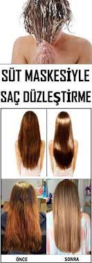 Sut Ile Sac Nasil Duzlestirilir Iste Sac Duzlestirici Sut Maskesi Vipbakim Sac Duzlestirici Duz Sac Dogal Sac