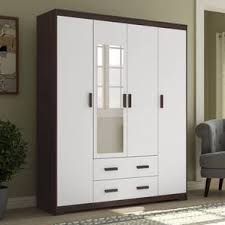 Instead of building a wardrobe on vacant but precious floor space or adding a freestanding cupboard there, get a wardrobe built into wall cavities. Almirah Best Almirah Designs Online At Best Prices Urban Ladder