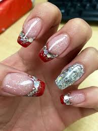 Since acrylic nails are a combination of liquid monomer and polymer. Coffin Shaped Christmas Nails Christmas Nail Designs Christmas Nails Coffin Shape Nails