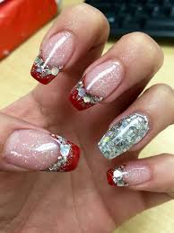 Nail art christmas tree oh tannenbaum. Coffin Shaped Christmas Nails Christmas Nail Designs Christmas Nails Coffin Shape Nails