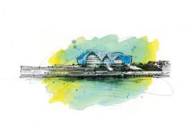 The Sage Gateshead Art Print Newcastle Illustration Etsy Art Prints Watercolor Illustration Art
