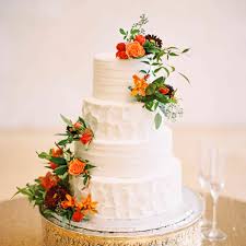 Watercolor holiday wedding chocolate cake with blue roses wreath illustration, wedding card design, invitation card, hand cakes with cherries, whipped cream and flowers. 85 Of The Prettiest Floral Wedding Cakes