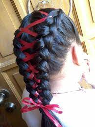 The big night is looming over the horizon! Sam S Pretty Hairstyles The Ribbon Or Shoelace Braid Ribbon Hairstyle Ribbon Braids Hair Styles