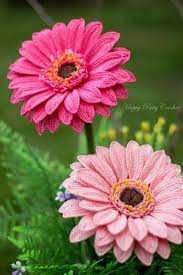 Crochet Gerbera Pattern Crochet Gerbera Daisy Flower Pattern Etsy Crochet Flowers Crochet Flower Patterns Crochet Plant