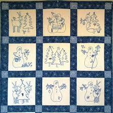 Baby embroidery applique embroidery designs christmas embroidery applique patterns sewing patterns babies first christmas christmas baby christmas snowman christmas crafts. A Machine Embroidered Quilt Of Snowmen And Their Reindeer Buddies