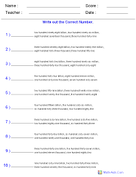 Place Value Worksheets Place Value Worksheets For Practice