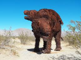 The sculptures spread all over the town. Warner Springs On Twitter One Of The Many Metal Sculptures Found In The Anza Borrego Desert State Park California Ground Sloths Sculpture Art Metal Sculptures Desert Anzaborrego Https T Co Cakugibo7n