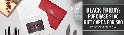 Ruth's chris steak house gift card. Ruth S Chris Steak House Offering One Day Only Black Friday Gift Card Deal Ruth S Chris Steak House