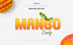 Editable Mango Candy 3d Text Effect Template