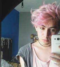 Hair Style Men Pink Pinkhair Red Hair Men Hair Color Pink Curly Pink Hair