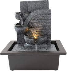Watering can garden water features. Amazon Com Wichemi Indoor Water Fountain Tabletop Fountains Illuminated Feng Shui Zen Waterfall Fountain For Home Bedroom Office Decor Style 6 Kitchen Dining