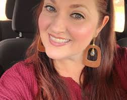 Leather Earring Cutting Die,2.5 INCH, Chunky Hollow Earring Die, Sizzix  Compatible, JT453