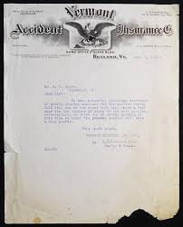 Check spelling or type a new query. Letter To M G Morse On Vermont Accident Insurance Co Letterhead A C Mason