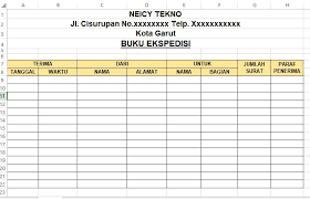 Buku agenda surat masuk paud dunia paud. Cara Membuat Buku Ekspedisi Di Excel Contoh Format Buku Ekspedisi Neicy Tekno