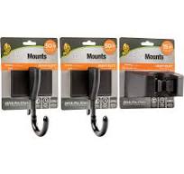 Duck Brand EasyMounts Heavy-Duty Garage Kit - 15 lb (6.80 kg), 50 lb (22.68 kg) Capacity - for Home, Garage, Broom, Shovel - Black - 1 Box