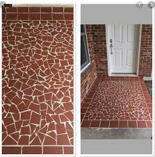 Mosaic broken tiles floor design. Cracked 60 S Outdoor Tile What S It Called
