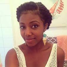 Natural Short Hairstyles With Wrap Around Braids Natural Hair Styles Natural Hair Beauty Natural Hair Inspiration