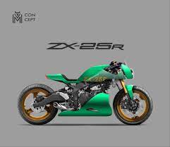 Kawasaki Zx25r Custom Cafe Racer Kartun