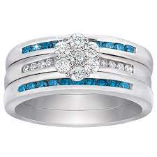 Eternal Elegance Diamond Ring Set The Danbury Mint Diamond Diamond Ring Blue Diamonds Engagement