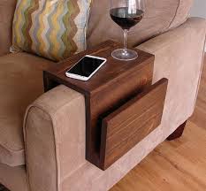 Simply Awesome Couch Sofa Arm Rest Wrap Tray Table With Side Storage Slot Woodworking Projects Diy Cool Couches Decor