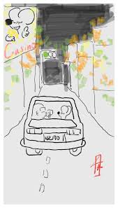 昔 このあたりに２階建てのでっかいtsutayaあったよね なくなったのかなぁ nezumi絵 inspired by backtothefuture2 絵 昔 2階