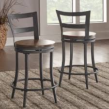 Weston Home Mason Swivel Counter Height Stool Set Of 2 Walmart Com Counter Chairs Swivel Counter Stools Weston Home